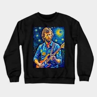 Eric Clapton in starry night Crewneck Sweatshirt